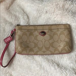 Coach clutch zippered wallet